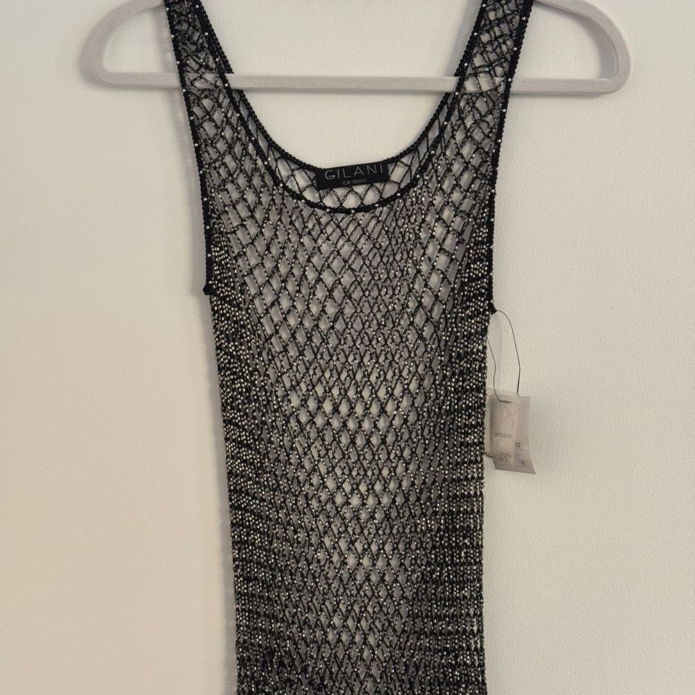 Gilani Sheer Beaded Tank